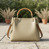 GOLDIE HANDLE BAG - BEIGE - M123